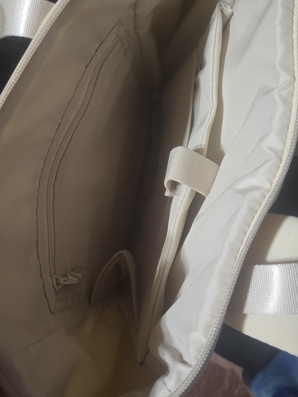 all in motion Cream Convertible Tote Backpack with Front Zip Pocket - Picture 5 of 5